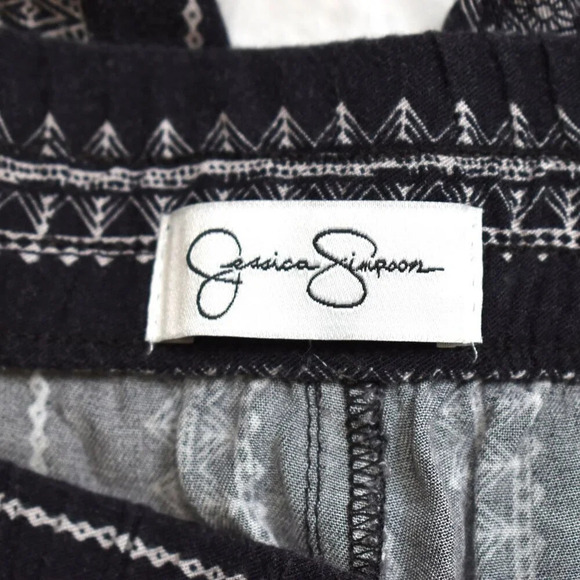 Jessica Simpson Tribal Ankle Pants Sz M Pull On Elastic Waist Pull On Neutral - Picture 8 of 16